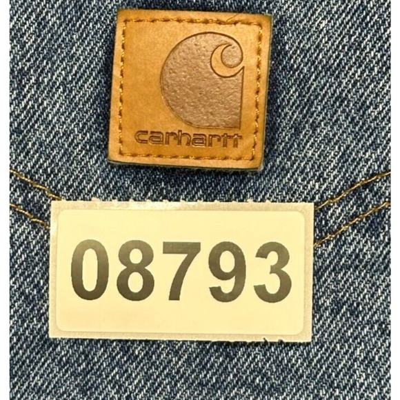 *Carhartt Jeans Mens 36X34 Blue Carpenter Actual 34X33 Relaxed Fit Straight Leg - Picture 10 of 10